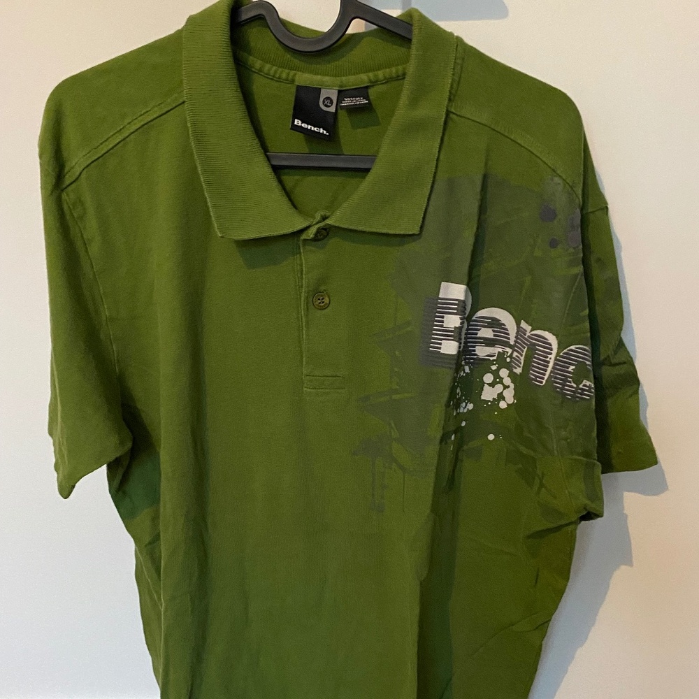 Bench Y2K Green Graphic Polo